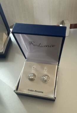 Radiance Cubic Zirconia Halo Stud Earrings